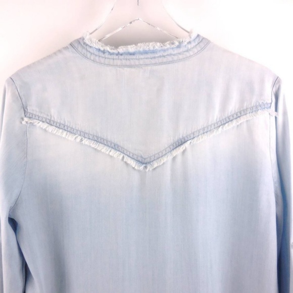 Anthropologie Cloth & Stone Chambray DRESS A5 - Picture 3 of 8